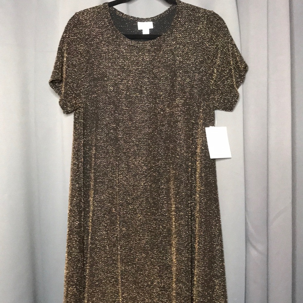 Medium black/gold elegant LuLaRoe Carly.
